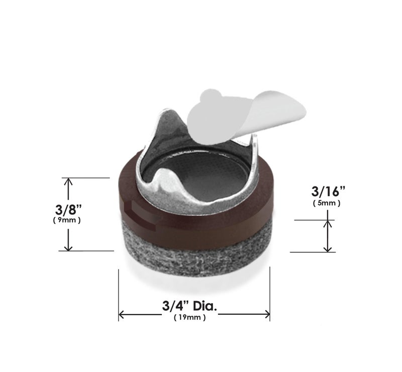Slipstick GorillaFelt CB240 Chair Leg Floor Protectors/Felt Glides (Set of 8) Tap On Felt Furniture Pads Guaranteed to Stay On, 3/4 Inch Round Sliders - Image 5